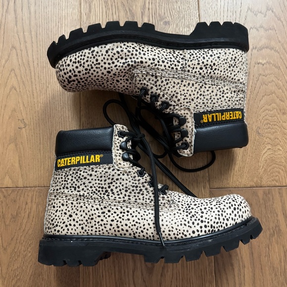 Caterpillar Colorado Ladies Work Boots - Animal Print Calf Hair - Size 8.5 NWOT - Picture 1 of 11